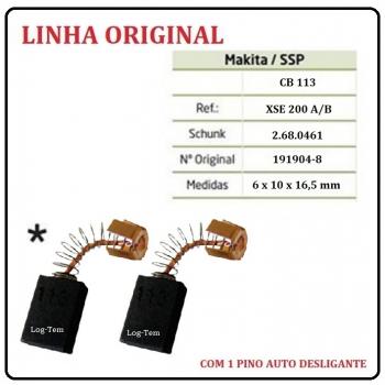 XSE 200 A/B - ESCOVA DE CARVÃO MAKITA - CB 113 - C/ 1 PINO AUTO DESLIGANTE