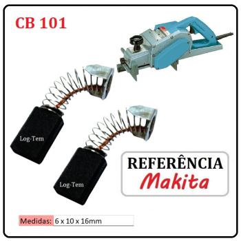 JOGO DE ESCOVA DE CARVÃO - PLAINA MAKITA - 643-100 - CB 101 - 1100