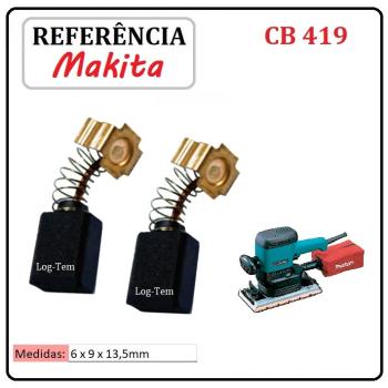 JOGO DE ESCOVA DE CARVÃO - LIXADEIRA ORBITAL MAKITA - 195015-1 - CB 419 - 9046