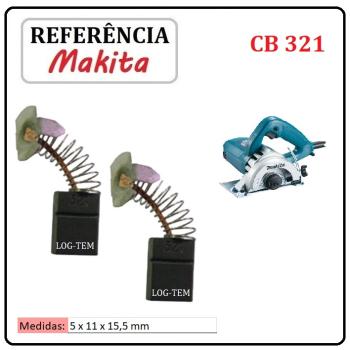 JOGO DE ESCOVA DE CARVÃO - SERRA MARMORE MAKITA - 643321-3 - CB 321 - 4100 NH3