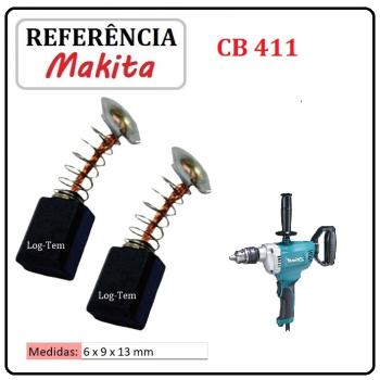 JOGO DE ESCOVA DE CARVÃO - FURADEIRA MAKITA -  195010-1 - CB 411 - DS5000