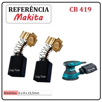 JOGO DE ESCOVA DE CARVÃO - LIXADEIRA ORBITAL MAKITA - 195015-1 - CB 419 - BO 5031