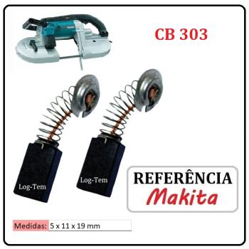 JOGO DE ESCOVA DE CARVÃO - SERRA DE FITA MAKITA -  194996-6 - CB 303 - 2107 FK