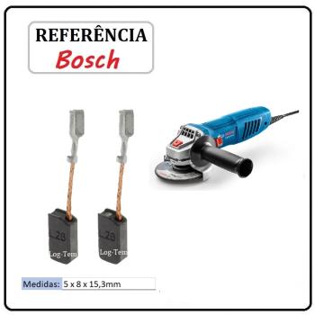 JOGO DE ESCOVA DE CARVÃO - COMBI REBARBADORA BOSCH - 1607000D3N - 1C98 - GWS 770