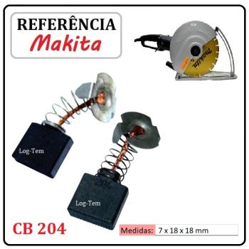 JOGO DE ESCOVA DE CARVÃO - CORTADORA ANGULAR MAKITA - 194992-4 - CB 204 - 4114 S