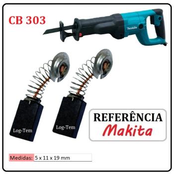 JOGO DE ESCOVA DE CARVÃO - SERRA SABRE MAKITA - 194996-6 - CB 303 - JR 3050 T