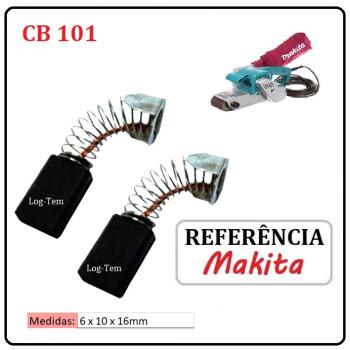 JOGO DE ESCOVA DE CARVÃO - LIXADEIRA DE CINTA MAKITA - 643-100 - CB 101 - 9924 DB