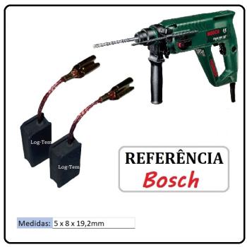 JOGO DE ESCOVA DE CARVÃO - MARTELETE BOSCH - 1617014134 - 3336 - PBH 220 RE