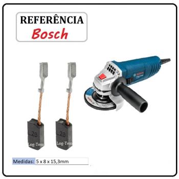 JOGO DE ESCOVA DE CARVÃO - COMBI REBARBADORA BOSCH - 1607000D3N - 1C77 - GWS 850