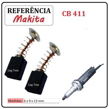 JOGO DE ESCOVA DE CARVÃO - RETIFICA MAKITA -  195010-1 - CB 411 - MGD 100