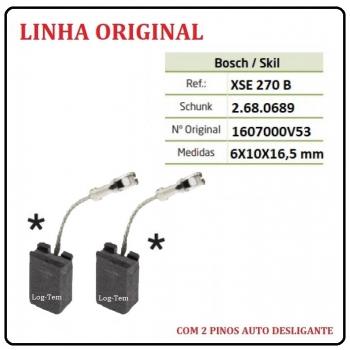 XSE 270 B - ESCOVA DE CARVÃO BOSCH - GWS 11-125 - C/ 2 PINOS