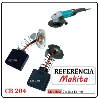 JOGO DE ESCOVA DE CARVÃO - LIXADEIRA MAKITA - 194992-4 - CB 204 - SA 7000 C