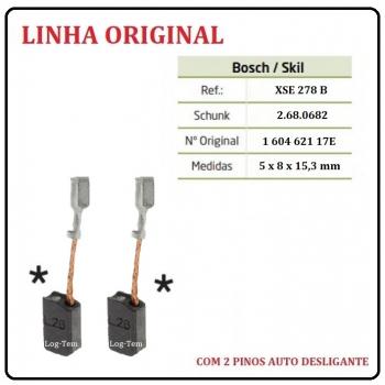XSE 278 B - ESCOVA DE CARVÃO BOSCH - GWS 850 - C/2 PINOS