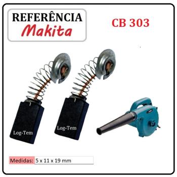 JOGO DE ESCOVA DE CARVÃO - SOPRADOR MAKITA - 194996-6 - CB 303 - UB 1100