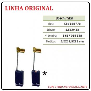 XSE 188 A/B - ESCOVA DE CARVÃO BOSCH - 11388 - C/ 1 PINO