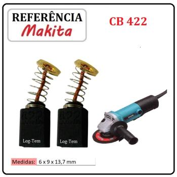 JOGO DE ESCOVA DE CARVÃO - ESMERILHADEIRA MAKITA - 643-422-5- CB 422 - 9924 NB