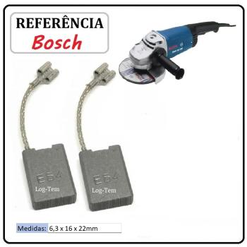 K5-671 / JOGO DE ESCOVA DE CARVÃO - LIXADEIRA BOSCH - 1607014171 - 1351 - GWS 18-180 - ORIGINAL