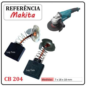JOGO DE ESCOVA DE CARVÃO - ESMERILHADEIRA MAKITA - 194992-4 - CB 204 - GA 9020
