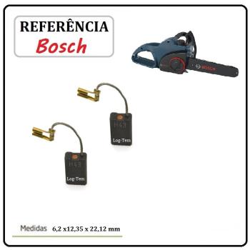 J-1-28 / JOGO DE ESCOVA DE CARVÃO - SERRA CORRETE BOSCH - 1607014129 - 1586 - GKE 35 BC - ORIGINAL