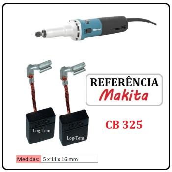 JOGO DE ESCOVA DE CARVÃO - RETIFICA MAKITA - 195001-2 - CB 325 - GDO 0800