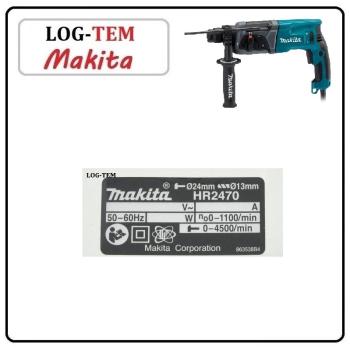 863538-4 - ETIQUETA - MARTELETE MAKITA - HR 2470 - POS.72 - ORIGINAL