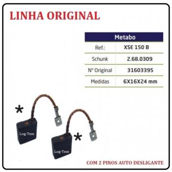 XSE 150 B - ESCOVA DE CARVÃO METABO - W 23-180 - C/ 2 PINOS
