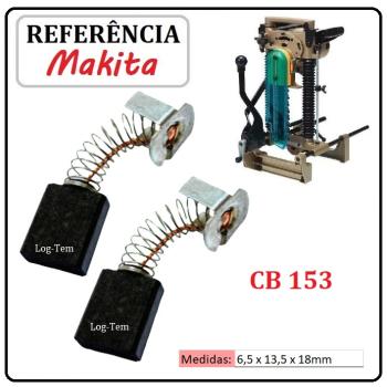 JOGO DE ESCOVA DE CARVÃO - ENTALHADEIRA DE CORRENTE MAKITA - 194985-1 - CB 153 - 7104 L