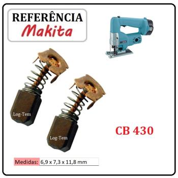 JOGO DE ESCOVA DE CARVÃO - SERRA TICO-TICO BATERIA MAKITA - 195018-5 - CB 430 - 4333 D