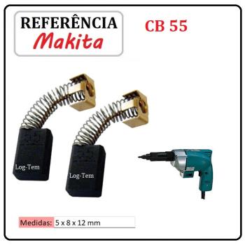 JOGO DE ESCOVA DE CARVÃO - PARAFUSADEIRA MAKITA - 194964-9 - CB 55 - 6701 B