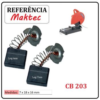JOGO DE ESCOVA DE CARVÃO - POLICORTE MAKTEC - 194991-6 - CB 203 - MT 240