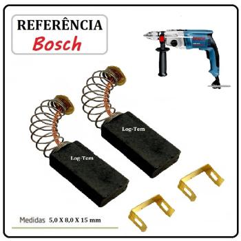 J-1-11 / JOGO DE ESCOVA DE CARVÃO - FURADEIRA BOSCH - 2604321905 - 1AA2 - GSB 20-2 RE- ORIGINAL