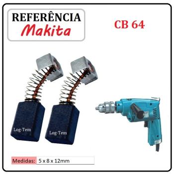 JOGO DE ESCOVA DE CARVÃO - FURADEIRA MAKITA - 194969-9 - CB 64 - HP 1010