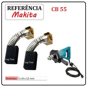 JOGO DE ESCOVA DE CARVÃO - FURADEIRA MAKITA - 194964-9 - CB 55 - 6300 T