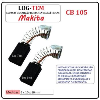 ESCOVA DE CARVÃO MAKITA - CB105 - C / 1 PINO AUTO DESLIGANTE