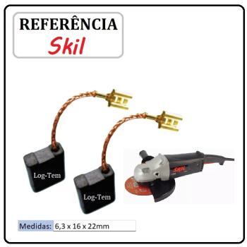 JOGO DE ESCOVA DE CARVÃO - ESMERILHADEIRA SKIL - F000600209 - 9795