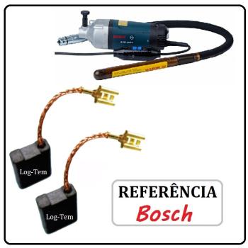JOGO DE ESCOVA DE CARVÃO - VIBRADOR DE CONCRETO BOSCH - F000611090 - 7081 - GVC 20 EX