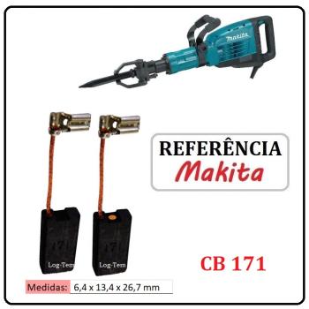 JOGO DE ESCOVA DE CARVÃO - MARTELO MAKITA - 194990-8 - CB 171 - HM 1317 CB