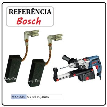 JOGO DE ESCOVA DE CARVÃO - BERBEQUIN DE PERCUSSAO BOSCH - 1617000525 - 1A7C - GSB 19-2 REA