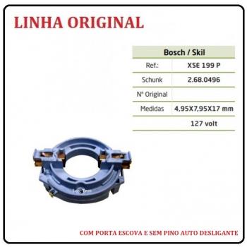 XSE 199 P - ESCOVA DE CARVÃO BOSCH - GSB 13 - PORTA ESCOVA COMPLETO