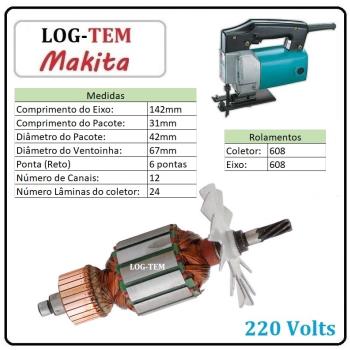 INDUZIDO / ROTOR / MOTOR - SERRA TICO-TICO MAKITA 220 V - 4300 BV - IMPORTADO