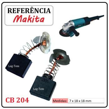 JOGO DE ESCOVA DE CARVÃO - ESMERILHADEIRA MAKITA - 194992-4 - CB 204 - 9077