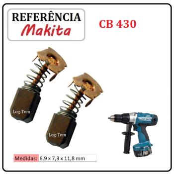JOGO DE ESCOVA DE CARVÃO - PARAFUSADEIRA BATERIA MAKITA - 195018-5 - CB 430 - 6339 D