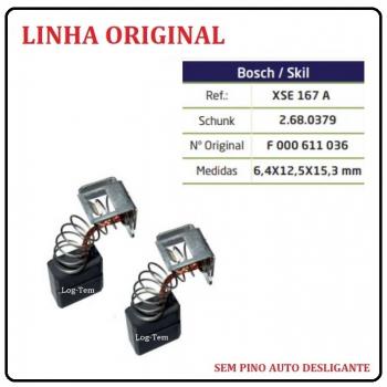 P4-3-1 / XSE 167 A - ESCOVA DE CARVÃO BOSCH - 1548 - S/PINO
