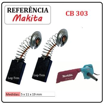JOGO DE ESCOVA DE CARVÃO - SOPRADOR MAKITA - 194996-6 - CB 303 - UB 1101