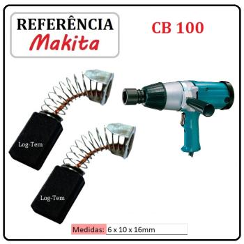 JOGO DE ESCOVA DE CARVÃO - CHAVE DE IMPACTO MAKITA - 194974-6 - CB 100 - 6906
