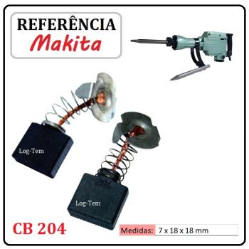JOGO DE ESCOVA DE CARVÃO - MARTELO MAKITA - 194992-4 - CB 204 - HM 1302
