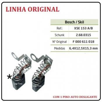 XSE 153 A/B - ESCOVA DE CARVÃO BOSCH - 1551.4 - C/ 1 PINO
