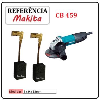 JOGO DE ESCOVA DE CARVÃO - ESMERILHADEIRA MAKITA - 195026-6 - CB 459 - GA 4530