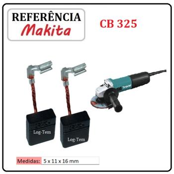 JOGO DE ESCOVA DE CARVÃO - ESMERILHADEIRA MAKITA - 195001-2 - CB 325 - 9557 NB