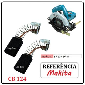 JOGO DE ESCOVA DE CARVÃO - SERRA CIRCULAR MAKITA - 194982-7 - CB 124 - 5600 N